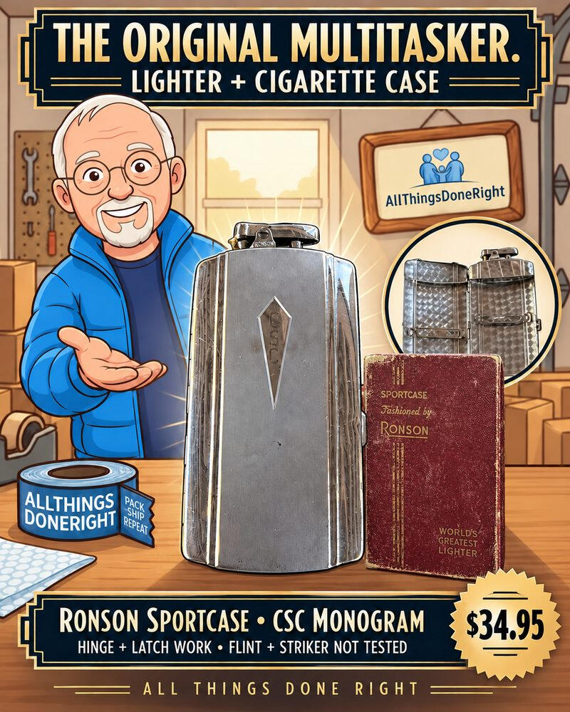 Grandpa with the Ronson Sportcase lighter