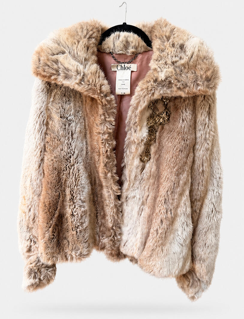 Chloé Embellished Faux Fur Jacket [SOLD]